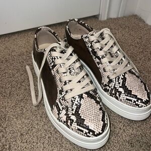 Aldo, size 7, snake skin sneakers